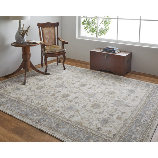 Canora Grey Neoma Luxury & Glam Bordered Viscose/Polyester Area Rug Wayfair